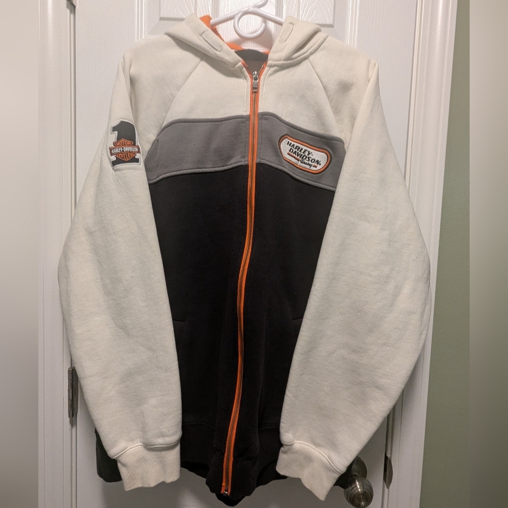 Men's Racing Colorblocked Zippered Hoodie